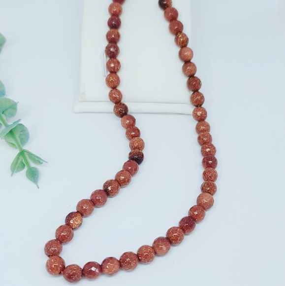 Gorgeous Faceted Goldstone necklace 😍 - Picture 1 of 3